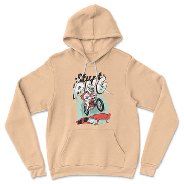 Stunt Pug Hoodie in Heather Sand Dune color